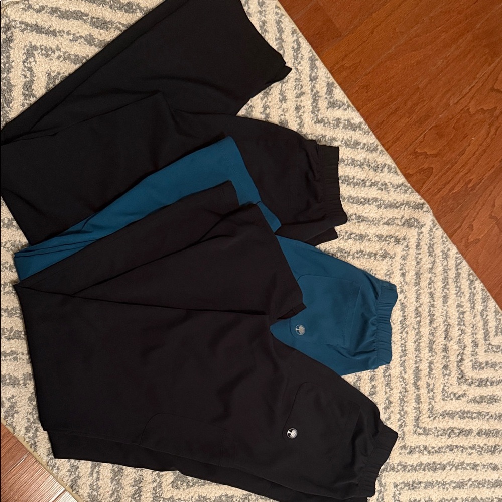 Healing Hands Black and Teal Pants